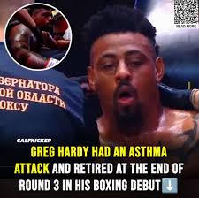 Greg Hardy's boxing debut ended abruptly due to an asthma attack that  forced him to retire at the end of Round 3. >> Link 👇
