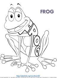 Frog From Word World Coloring Page Kindergarten Coloring Pages Frog Coloring Pages Disney Coloring Sheets