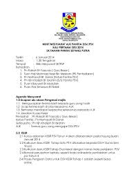 Persatuan bersetuju dengan pemilihan lokasi percutian kali ini. Contoh Minit Mesyuarat Kata Kata