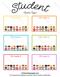 Free Printable Student Name Tags The Template Can Also Be Used For Creating Items Like Labels And Classroom Name Tags Student Name Tags Kindergarten Name Tags