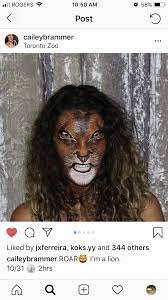 Lion Face Paint Realistic Halloween Makeup Caileybrammer Amazing Halloween Makeup Lion Face Paint Halloween Makeup