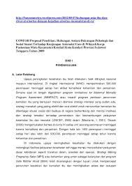 Tujuan penelitiantujuan penelitian dibagi atas 2 bagian, yakni tujuan penelitian umum dan tujuan. Contoh Proposal Penelitian Hub