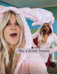 Amanda louise holden is an english television presenter, actress and singer, best known as a judge on itv's britain's got talent since the show began rules: Amanda Holden Bravely Unzips Barely There Bunny Costume To Expose More Cleavage Celebrity News Showbiz Tv Express Co Uk