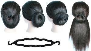 If the bun has some flyaway hairs, all the better. 5 Quick Simple Hairstyles With Using Bun Maker Cute Hairstyles Hair Style Girl Hairstyle Youtube