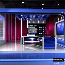 European News Studio 3d Max News Studio Tv Design Studio