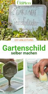 Gartenschilder Aus Beton Selber Machen So Geht S In 2020 Gartenschilder Gartenprojekte Selber Machen