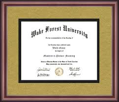 Wake Forest University Diploma Frame Talking Walls Diploma Frame Wake Forest University University Diploma