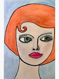 Carte de vœux for Sale avec l'œuvre « Esther » de l'artiste ShanaMarieMomet 