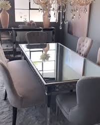 Obten Glamour A La Manera De Z Gallerie En Tu Proxima Cena Piensa En Muebles Espejados Dining Room Table Decor Dinning Room Decor Luxury Dining Room