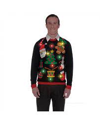 Light Up Ugly Christmas Sweater Black Light Up Ugly Christmas Sweater