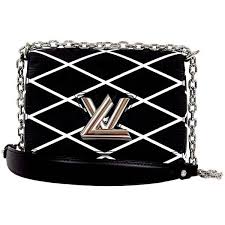Black And White Louis Vuitton Louis Vuitton Black White Epi Leather Twist Malletage Cross Body Bag Leather Handbags Crossbody Black And White Purses Leather Shoulder Handbags