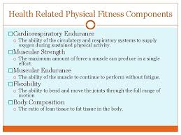 In the weight room this would be lifting low weight with high repetitions. Physical Activity And Fitness Health Content Area Personal
