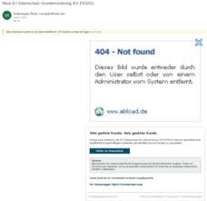 Die wichtigsten bilder + links vom volkswagenbank banking: Volkswagen Bank Phishing Neue Eu Datenschutz Grundverordnung Eu Dsgvo Screenshot Anti Spam Info