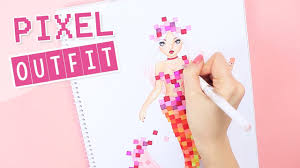 Meerjungfrau Pixel Outfit Malen Topmodel Fantasy Malvorlage Foxy Draws Youtube