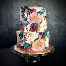 I Taught Myself To Paint Cakes With Palette Knives And Buttercream For My New Year S Resolution In 2020 Painted Cakes Cake Cool Wedding Cakes
