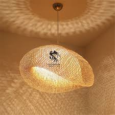 Rattan Hasir Bambu Avize Sarkit Aydinlatma Panosundaki Pin
