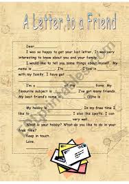 A Letter To A Friend Esl Worksheet By Feyan