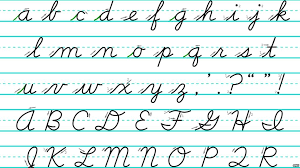 cursive letters a z uppercase and lowercase english the