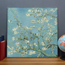 Branch of an almond tree in blossom. Van Gogh Almond Blossoms Art Print Collection