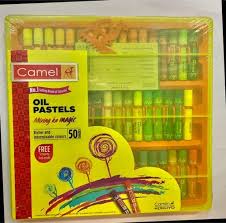 Oil pastels are a unique medium to create beautiful works of art. Camel Round Oil Pastels 50 Shades Rs 187 Packet Ashapura Stationers Computers Id 22574500655