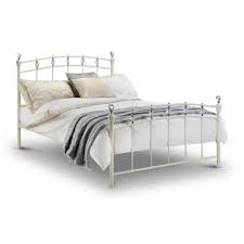 Serene paris 3ft single white gloss metal bed frame by furnishings. Sierra Off White Single Metal Bed Frame With Crystal Finials Fads