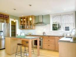 Gray Paint Colors With Wood Trim Light Wood Cabinets Backsplash Tile Design Birch Cabinets