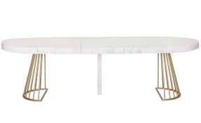 table ronde extensible soare effet marbre pieds or table ronde extensible table salle a manger table ronde