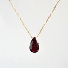 Large Rhodolite Garnet Necklace January Birthstone Natural Etsy Crystal Necklace Pendant January Birthstone Jewelry Red Gemstone Necklace
