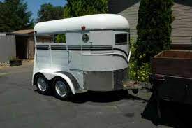 Restored 1965 Miley Two 2 Horse Trailer Stored Inside Horse Trailer Horse Trailers For Sale Restoration