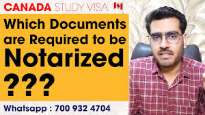 If you're in canada, this can be a. Which Documents Are Required To Be Notarized For Canada Study Visa Youtube