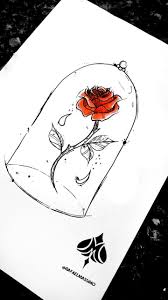 Beauty and the beast rose by kcjoker33 on deviantart. The Enchanted Rose Desenho Encantada Rosa Rose Drawing Pencil Art Drawings Cute Drawings