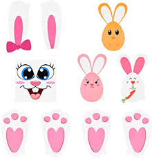 Here you should also use the same lines as in the previous stage. Amazon Com Bestoyard Easter Bunny Paw Prints Stickers Set Egg Bunny Face Stickers For Kids Party Game Garden Egg Hunt Game Easter Day Favors Toys Games