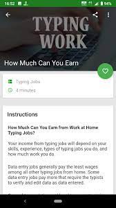 Search for jobs related to daily payment online typing job or hire on the world's largest freelancing marketplace with 19m+ jobs. Typing Job Online Typing Work From Home Guide For Android Apk Download