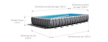 Piscine Intex Ultra Xtr Rectangulaire 7 32x3 66 H 1 32 Filtre A Sable 6m3 H Cash Piscines