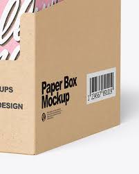 Download Kraft Paper Display Box With Boxes Mockup In Box Mockups On Yellow Images Object Mockups PSD Mockup Templates