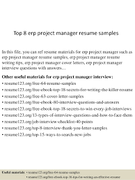 Dedicated construction project manager with a history in business administration and. Top 8 Erp Project Manager Resume Samples