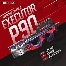 Lengkapi pakaian rebel academy anda dengan p90 legendaris baru di free fire 's arma royale ! The Executor P90 Has Just Launched Garena Free Fire Facebook
