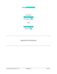 In practice, just cause can sometimes be difficult to establish. Deed Of Mutual Release Employment Termination Template Burgielaw