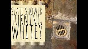 Slate makes a striking addition to any room, including the bathroom. Slate Tile Shower Cleaning And Efflorescence Removal Youtube