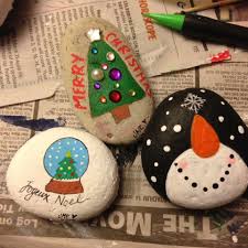 Christmas Painted Rocks Rock Crafts Christmas Pebble Art Painted Rocks