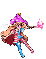 clownpiece pixel art anime game character