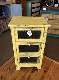 Taters is hand routered on the lid, and onions is hand routered on the onion drawer. Potatoe Bin Painted In Cece Caldwell S Carolina Sun Yellow Wet Distressed And Endurance Finish Decoupage Furniture Wood Crafts Redo Furniture