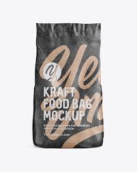 Download Kraft Food Bag Mockup Front View In Bag Sack Mockups On Yellow Images Object Mockups PSD Mockup Templates