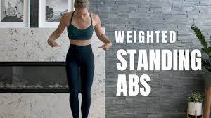 Standing Abs Workout With Weights Youtube Ab Workout With Weights Standing Abs Hiit Workouts With Weights