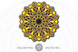 Download Layered Mandala Svg 3d Papercraft Graphic By Artisan Craft Svg Creative Fabrica