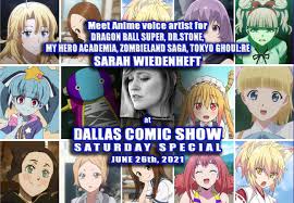 Among these are acting experience. Dragon Ball Super And My Hero Academia Anime Voice Actress Sarah Wiedenheft Hits Dcs June 26th Dallas Comic Show