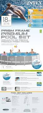 18ft x 48in prism frame pool set pool in ground pools intex pool