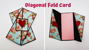 See more ideas about homemade cards, cards, cards handmade. Diagonal Fold Card Tutorial Card For Scrapbook Explosion Box Handmade Card Youtube