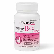 Essential for carbohydrate metabolism & energy production. Vitamin B12 Tablet 1000mcg 100ct