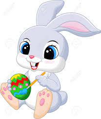 Download cartoon easter bunny pictures and use any clip art,coloring,png graphics in your website, document or presentation. Cute Easter Bunny Painting An Egg On White Background Royalty Free Cliparts Vectors And Stock Illustration Image 45265269